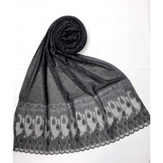 Designer Lycra Women's Scarf - Black